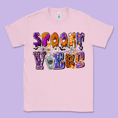 Spooky Vibes Classic Tee Designed By Cowhidedigitalart