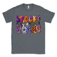 Charcoal Heather Spooky Vibes Classic Tee - CowhideDigitalArt