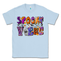 Dusty Blue Spooky Vibes Classic Tee - CowhideDigitalArt