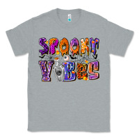 Heather Grey Spooky Vibes Classic Tee - CowhideDigitalArt