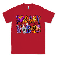 Red Spooky Vibes Classic Tee - CowhideDigitalArt