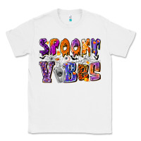White Spooky Vibes Classic Tee - CowhideDigitalArt