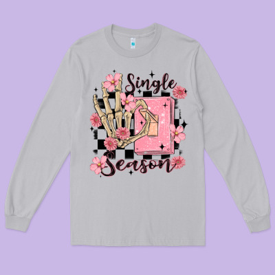 Single Season Long Sleeve Tee Designed By Maliassmallbusiness