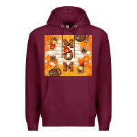 Burgundy fireman mom mother's day Premium Hoodie - TumblerDesignByShophia