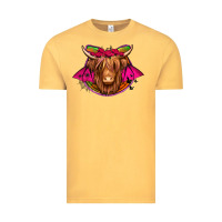 Vintage Mustard halloween highland cow horseshoe Vintage Tee - Jasminsmagicworld