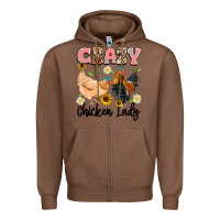 Chestnut crazy chicken lady Zipper Hoodie - Artiststas