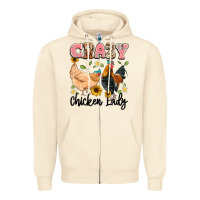 Sandshell crazy chicken lady Zipper Hoodie - Artiststas