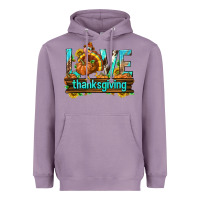 Love Thanksgiving With Turkey Heavyweight Hoodie | Teevron