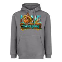 Storm Love Thanksgiving with Turkey Heavyweight Hoodie - texasbilliewilder
