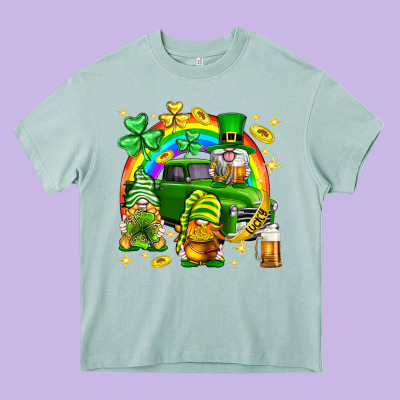 St. Patrick's Day Gnomies Truck Heavy Core Tee Designed By Neo Western