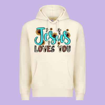 Jesus Loves You Premium Hoodie Designed By Jahusdesignshop