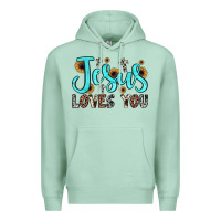 Seafoam jesus loves you Premium Hoodie - JahusDesignShop