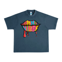 Midnight Navy summer vibes lips Urban Heavy Tee - Jasminsmagicworld