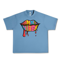 Pebble Blue summer vibes lips Urban Heavy Tee - Jasminsmagicworld