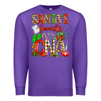 Purple santa's favorite cna Premium Sweatshirt - texasbilliewilder