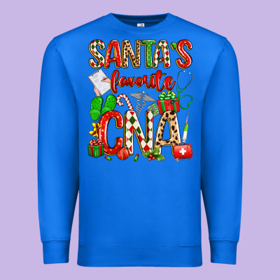 Santa's Favorite Cna Premium Sweatshirt Designed By Texasbilliewilder