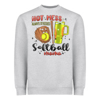 Heather Grey hot mess always stressed softball mama stanley cup Heavyweight Sweatshirt - MaliasSmallBusiness