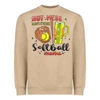 Mushroom hot mess always stressed softball mama stanley cup Heavyweight Sweatshirt - MaliasSmallBusiness