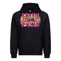 Black Faith over fear  Breast Cancer Awareness Urban Hoodie - FaDigitalArtStudio