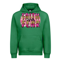 Emerald Faith over fear  Breast Cancer Awareness Urban Hoodie - FaDigitalArtStudio