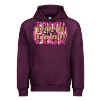 Mauve Wine Faith over fear  Breast Cancer Awareness Urban Hoodie - FaDigitalArtStudio