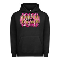 Pigment Black Faith over fear  Breast Cancer Awareness Urban Hoodie - FaDigitalArtStudio