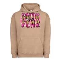 Pigment Burro Faith over fear  Breast Cancer Awareness Urban Hoodie - FaDigitalArtStudio