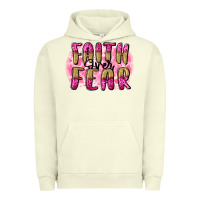 Pigment Pistachio Faith over fear  Breast Cancer Awareness Urban Hoodie - FaDigitalArtStudio