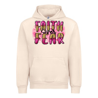 Sandshell Faith over fear  Breast Cancer Awareness Urban Hoodie - FaDigitalArtStudio