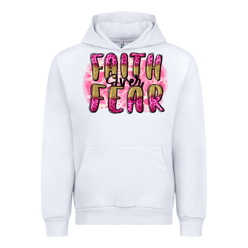 Faith Over Fear  Breast Cancer Awareness Urban Hoodie by FaDigitalArtStudio | Teevron