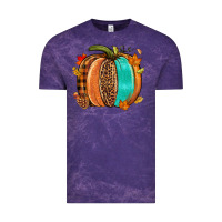 Cloud Purple Fall leopard pumpkin Vintage Tee - NancyCooperArtShop