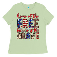 Matcha Home of the free because of the brave Ladies Tee - Neo Western