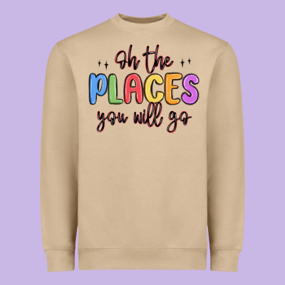 Oh The Places You Will Go Heavyweight Sweatshirt Designed By Maliassmallbusiness