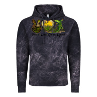 Cloud Black peace love green lizard Vintage Hoodie - LillyAllenDesigns