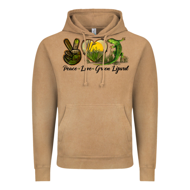 Peace Love Green Lizard Vintage Hoodie by LillyAllenDesigns | Teevron