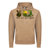 Vintage Coffee peace love green lizard Vintage Hoodie - LillyAllenDesigns