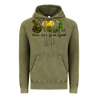 Vintage Olive peace love green lizard Vintage Hoodie - LillyAllenDesigns