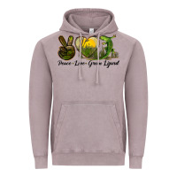 Vintage Zinc peace love green lizard Vintage Hoodie - LillyAllenDesigns