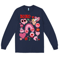 Navy cute valentines day Long Sleeve Tee - MaliasSmallBusiness