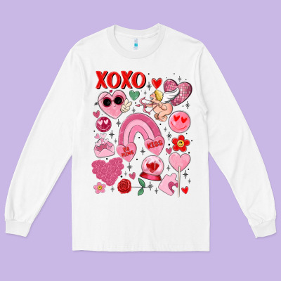 Cute Valentines Day Long Sleeve Tee Designed By Maliassmallbusiness