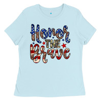 Baby Blue Honor the brave Ladies Tee - Neo Western
