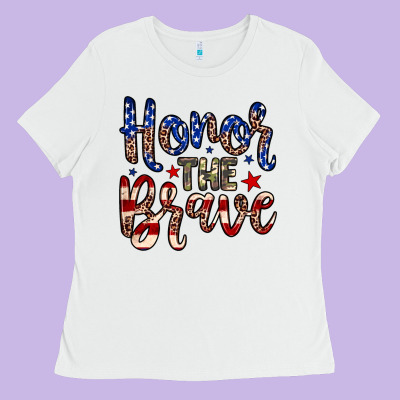 Honor The Brave Ladies Tee Designed By Neo Western