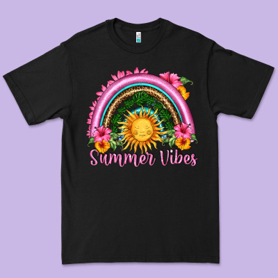 Summer Vibes  Rainbow Premium Tee Designed By Hra Design Shop