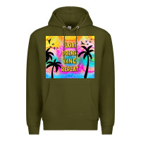 Army Green float drink tan & repeat Premium Hoodie - TumblerDesignByShophia