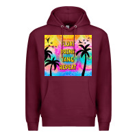 Burgundy float drink tan & repeat Premium Hoodie - TumblerDesignByShophia