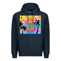 Navy float drink tan & repeat Premium Hoodie - TumblerDesignByShophia