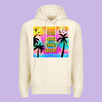 Float Drink Tan & Repeat Premium Hoodie Designed By Tumblerdesignbyshophia