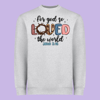 For God So Loved The World Heavyweight Sweatshirt Designed By Maliassmallbusiness