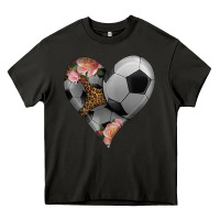 Asphalt western soccer heart Heavy Core Tee - HRA Design Shop