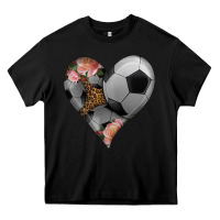Black western soccer heart Heavy Core Tee - HRA Design Shop